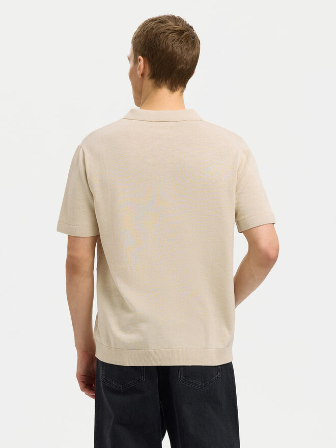 Selected Homme Selected Homme Поло Mattis 16096197 Бежевий Regular Fit