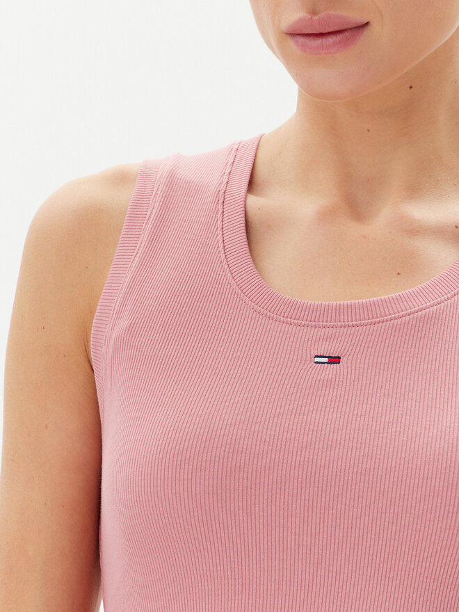 Tommy Jeans Tommy Jeans Top Essential DW0DW20673 Rosa Slim Fit