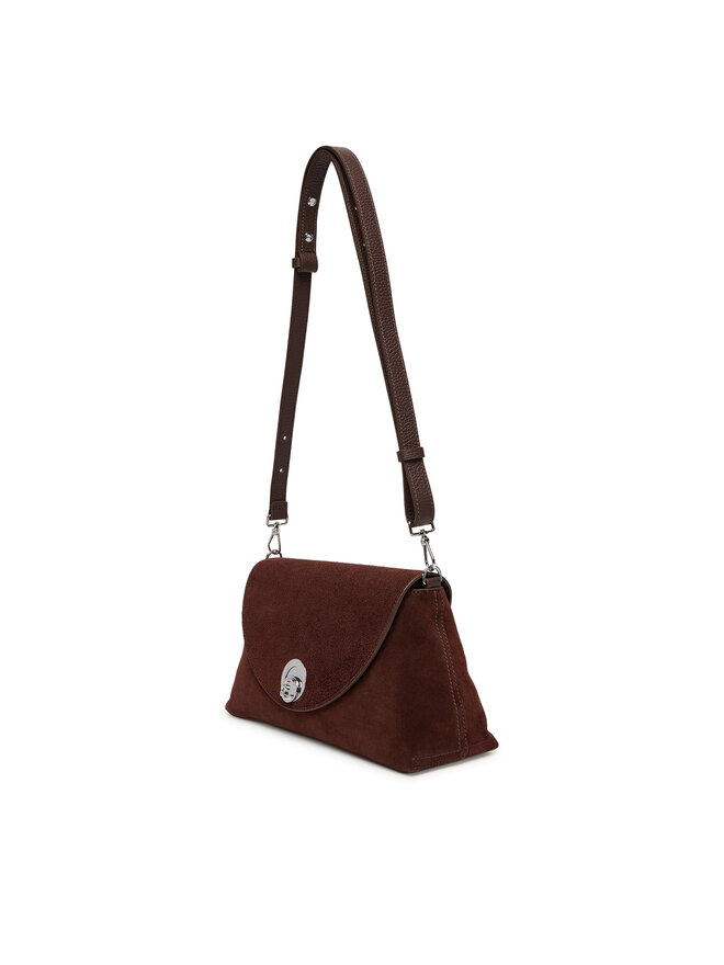 Coccinelle Ročna torba Coccinelle Toc Coccinellenikla Suede Bim E1 TOC 12 01 01 Rjava