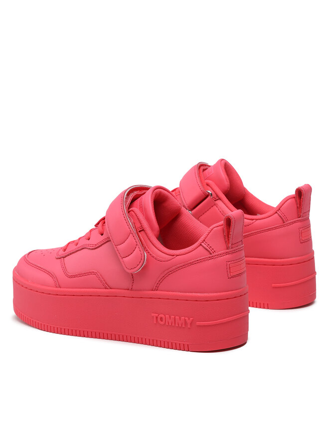 Tommy Jeans Sneakersy Tommy Jeans Velcro Flatform EN0EN02101 Różowy