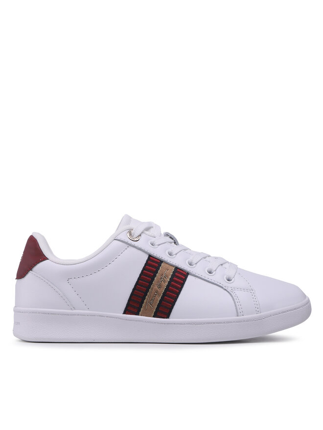 Tommy Hilfiger Sneakers Tommy Hilfiger Signature Webbing Court Sneaker FW0FW06803 Bianco