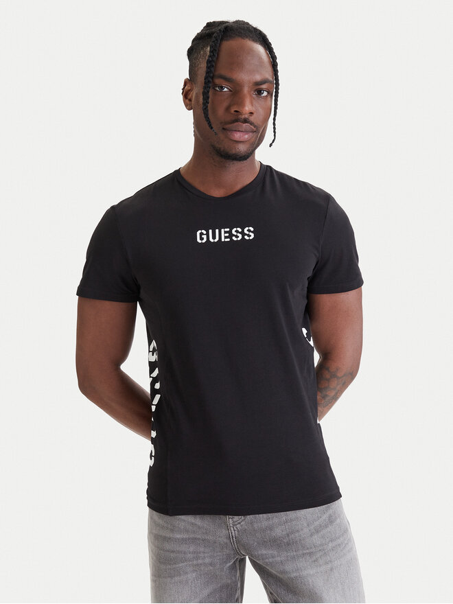 Guess Guess Футболка U6GM00 K6YW1 Чорний Regular Fit