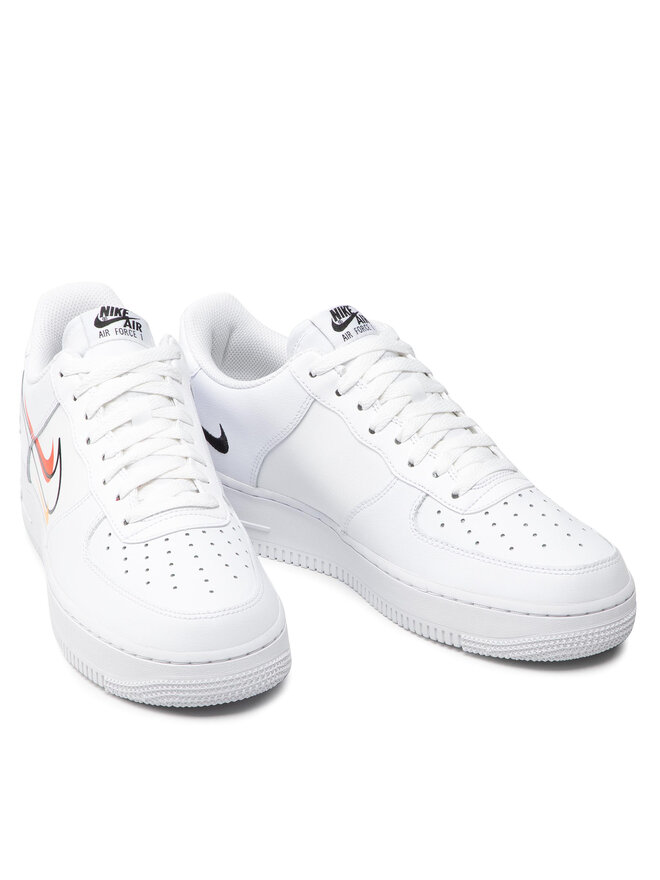 nike air force 1 white black team orange