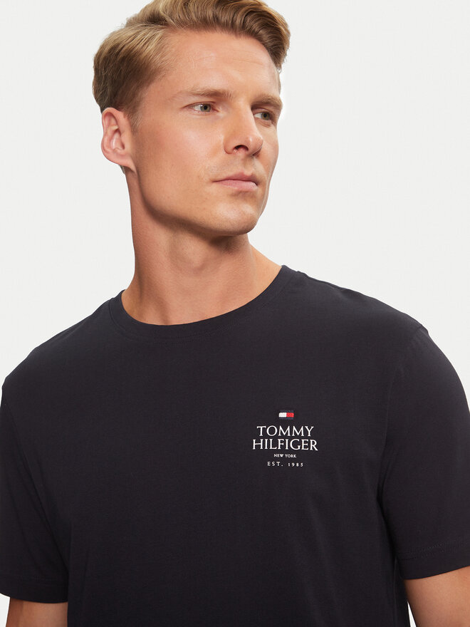 Tommy Hilfiger Tommy Hilfiger Majica MW0MW36500 Mornarsko modra Regular Fit