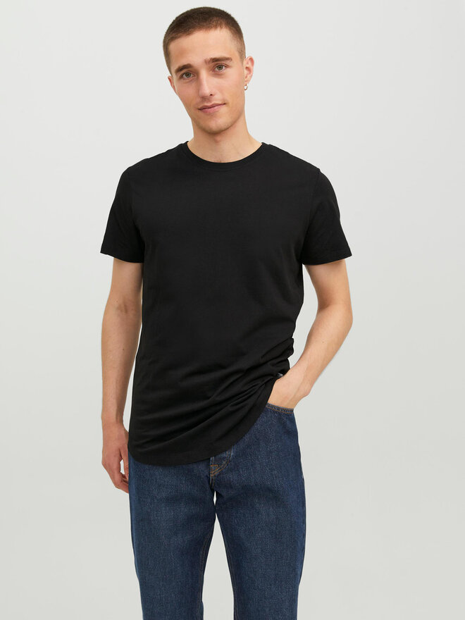 Jack&Jones Jack&Jones Marškinėliai Noa 12113648 Juoda Long Line Fit