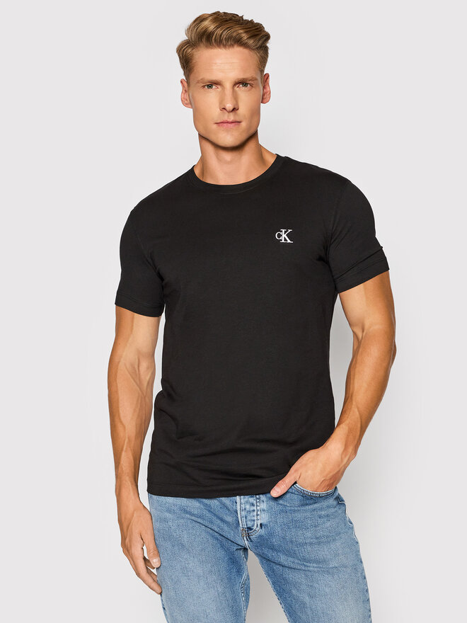 Calvin Klein Jeans Calvin Klein Jeans T-Shirt Tee Shirt Essential J30J314544 Μαύρο Slim Fit