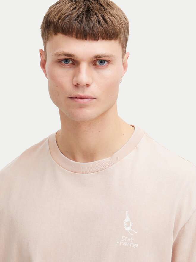 Solid Solid T-Shirt Ismail 21108240 Πορτοκαλί Regular Fit