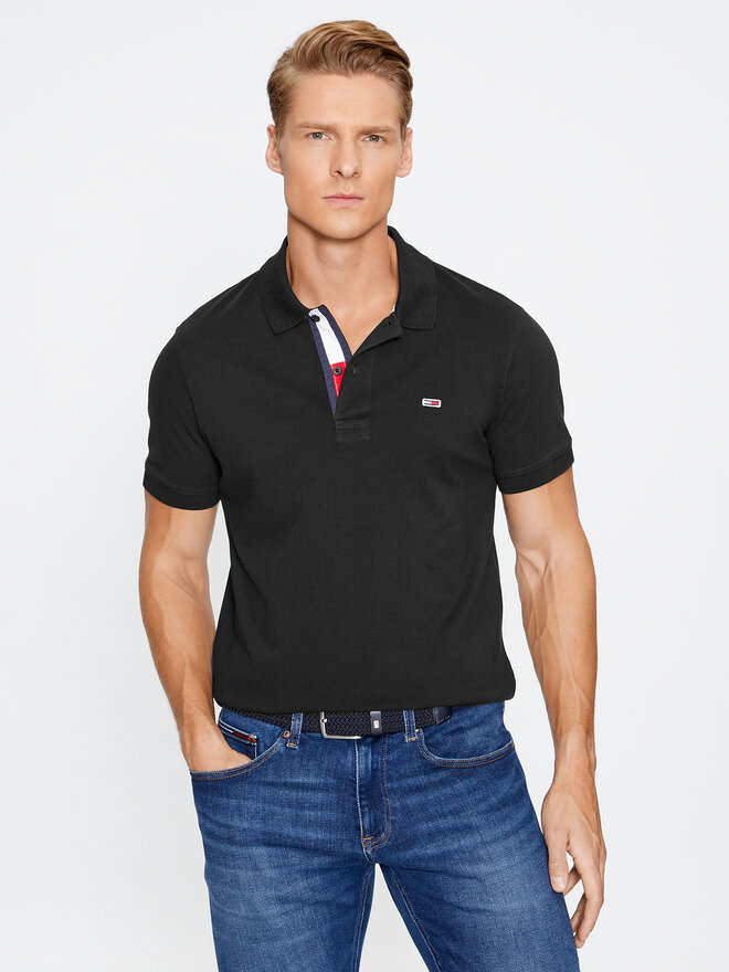 Tommy Jeans Tommy Jeans Polo DM0DM15370 Μαύρο Slim Fit