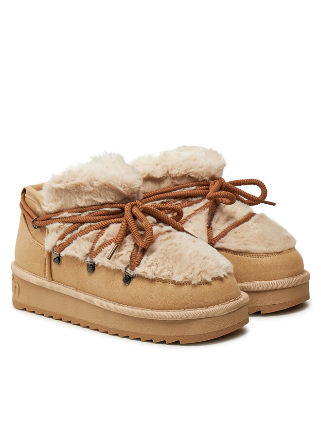 D.Franklin Stivali da neve D.Franklin Nordic TRK Fur Low Bomb DFSH370011 Beige