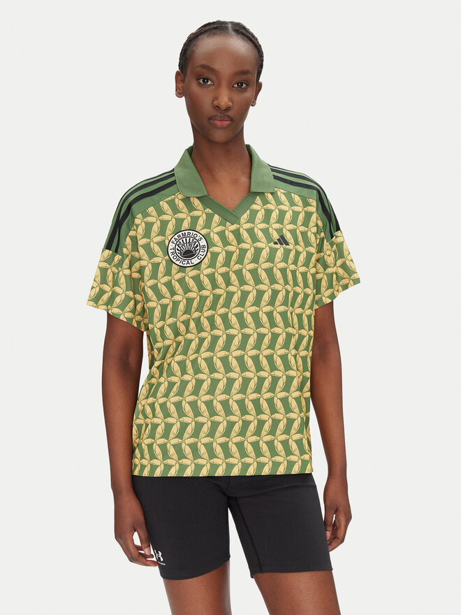 adidas adidas Marškinėliai FARM Rio JD6302 Žalia Loose Fit