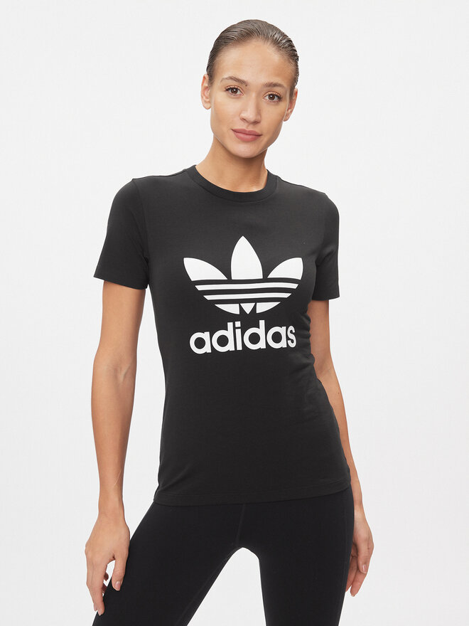 adidas adidas Marškinėliai adicolor Classics Trefoil GN2896 Juoda Standard Fit