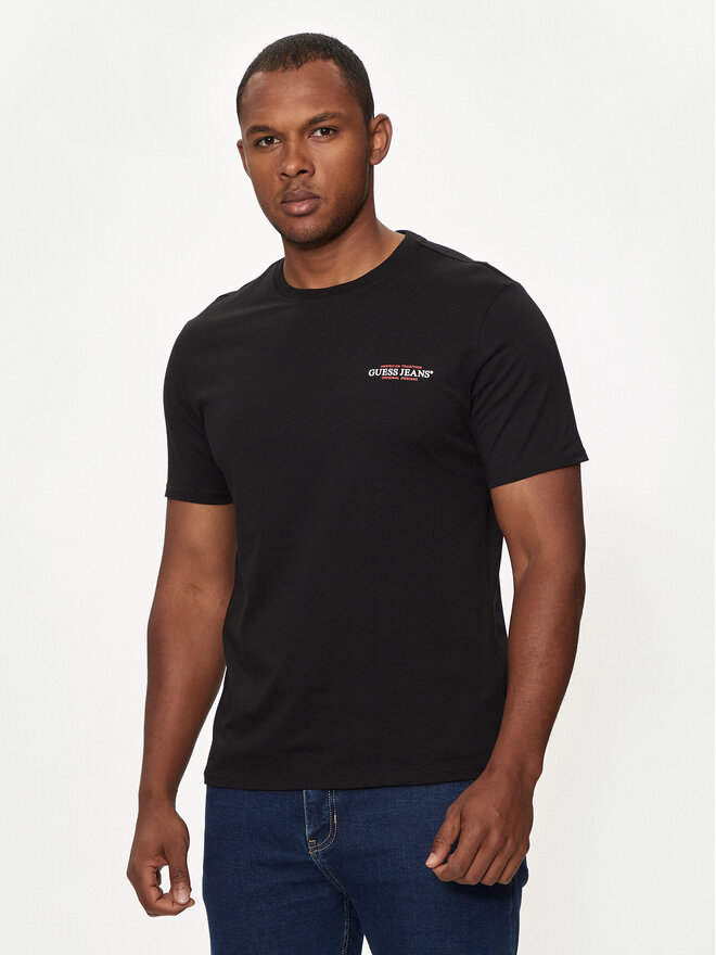 Guess Jeans Guess Jeans T-Shirt M4YI55 K8HM0 Μαύρο Slim Fit