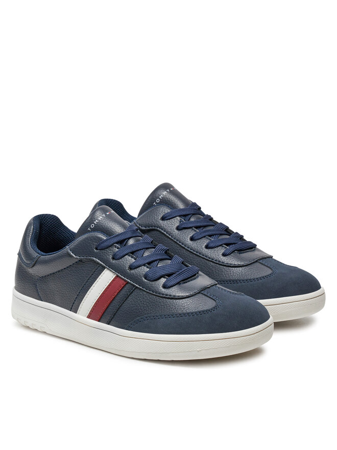 Tommy Hilfiger Αθλητικά Tommy Hilfiger Stripes Low Cut Lace-Up Sneaker T3X9-33645-1269 Σκούρο μπλε