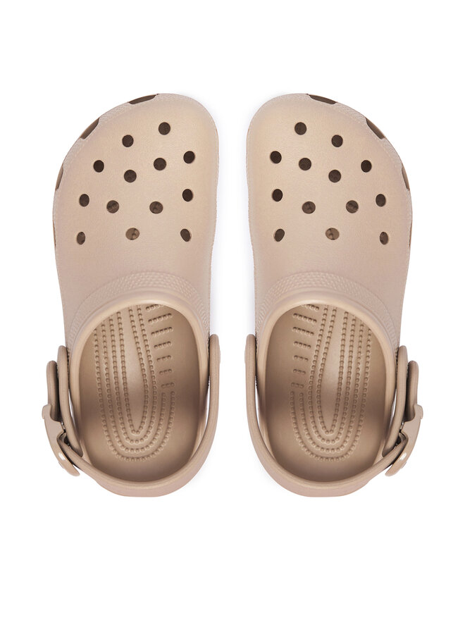Crocs Pantoletten Crocs Classic Enamel Buckle Clog 213347 Beige