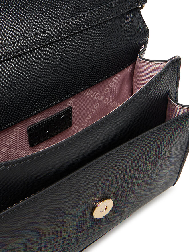 LIU JO Milano Damen Handtasche Aus Kunstleder - Elegante Schwarze Tasche Mit Nieten-Details