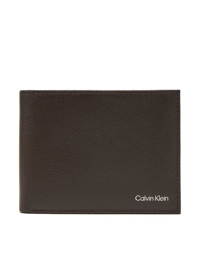 Calvin Klein Duży Portfel Męski Calvin Klein Warmth Bifold 5cc W/Coin L K50K512790 Brązowy
