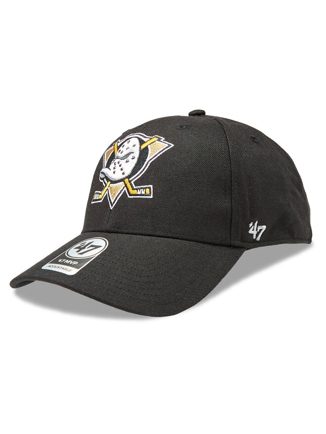 47 Brand Czapka z daszkiem 47 Brand NHL Anaheim Ducks Ballpark Snap 47 MVP H-BLPMS25WBP-BKA Czarny