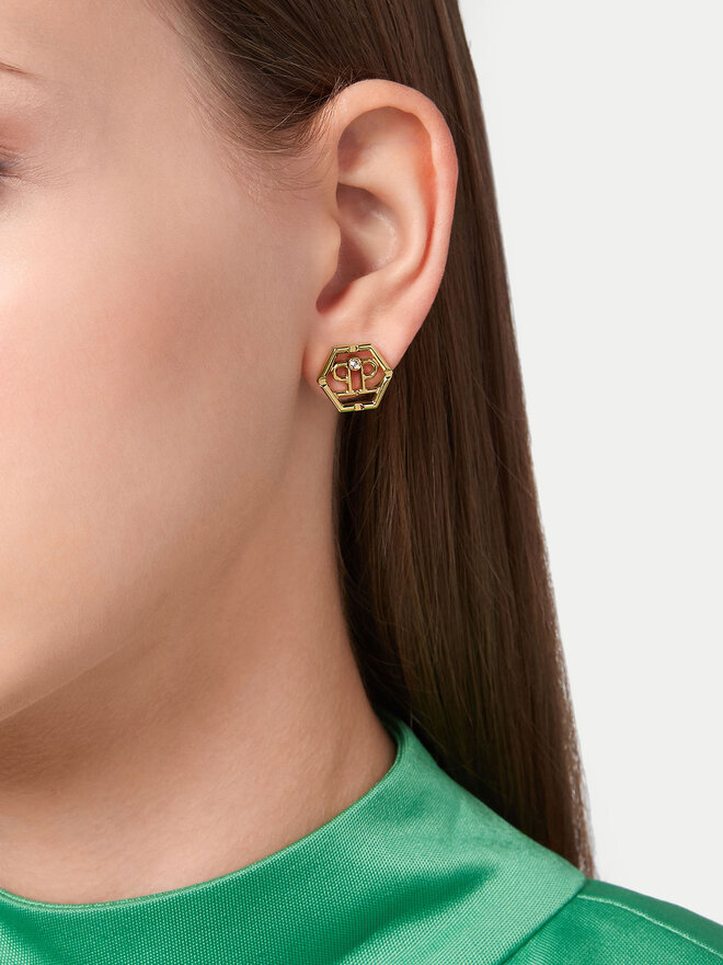 PHILIPP PLEIN Ohrringe PHILIPP PLEIN Hexagon PJ2AA06EU Goldfarben