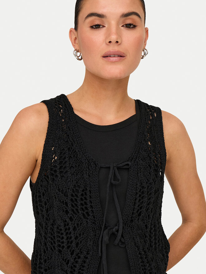 ONLY ONLY Τοπ Lizzy 15343882 Μαύρο Regular Fit