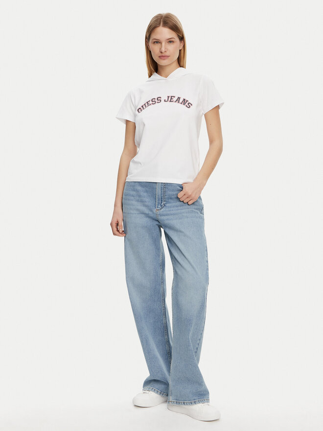 Guess Jeans Guess Jeans Camiseta W5GP28 J1314 Blanco Regular Fit