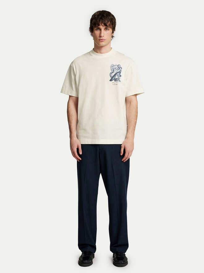 Selected Homme Selected Homme Camiseta Will 16097225 Écru Relaxed Fit