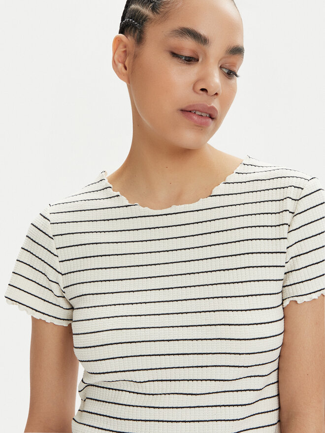 ONLY ONLY Camiseta Anits 15253651 Écru Regular Fit