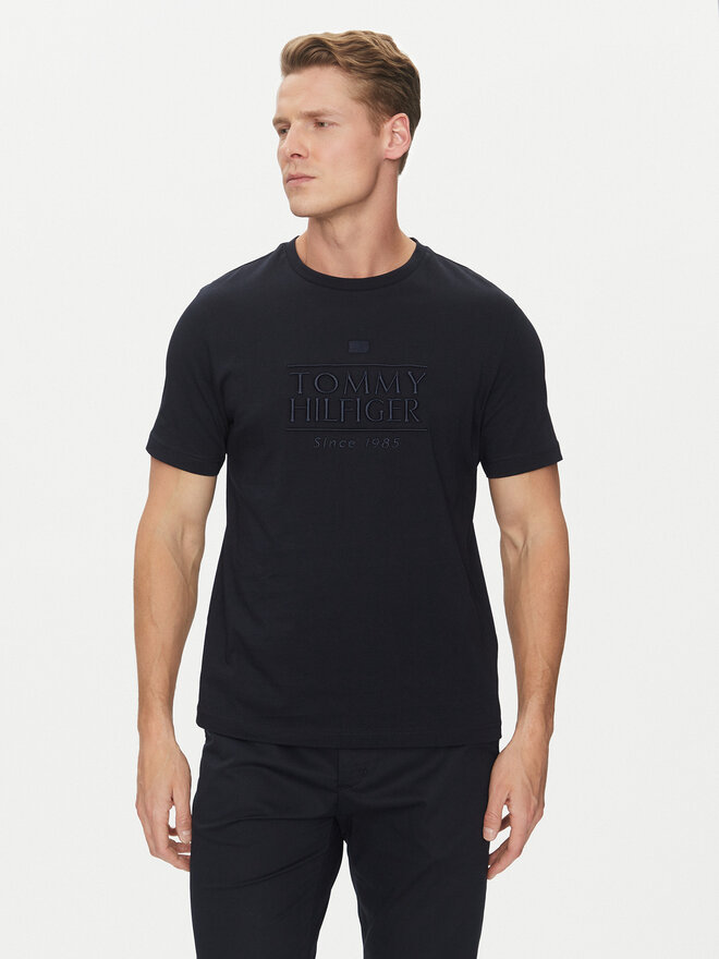 Tommy Hilfiger Tommy Hilfiger Póló Embroidery Logo MW0MW38620 Sötétkék Regular Fit