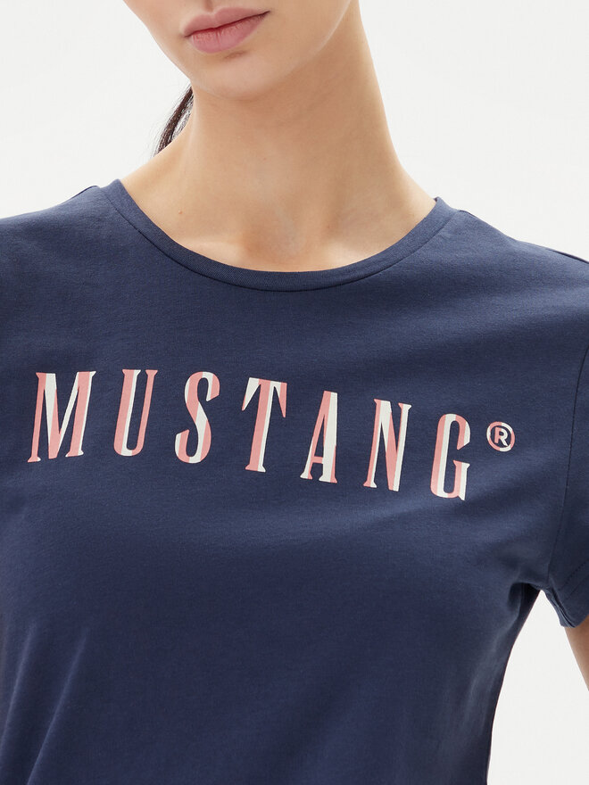 Mustang Mustang Marškinėliai Loa 1016146 Mėlyna Slim Fit