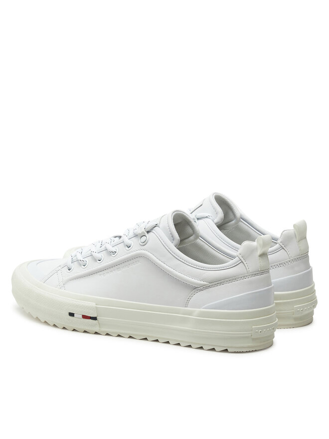 Tommy Hilfiger Αθλητικά Tommy Hilfiger Th Hi Vulc Cleat Low Lth FM0FM05452 Λευκό