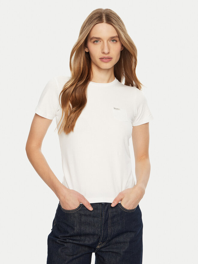 Guess Jeans Guess Jeans Marškinėliai W5RI52 J1314 Balta Regular Fit