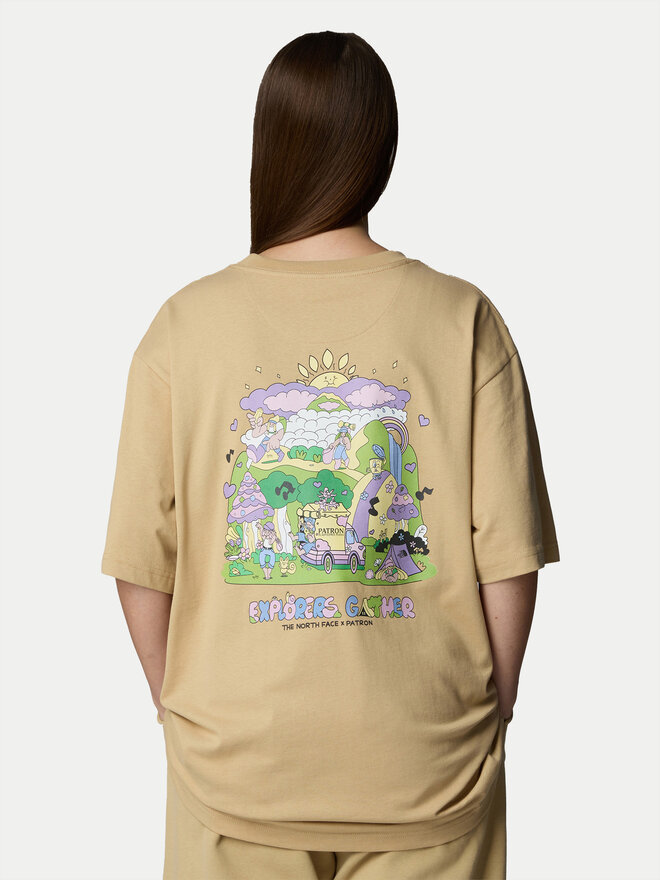 The North Face The North Face Camiseta Unisex Mountain Cleanup NF0A8C4D Beis Oversize