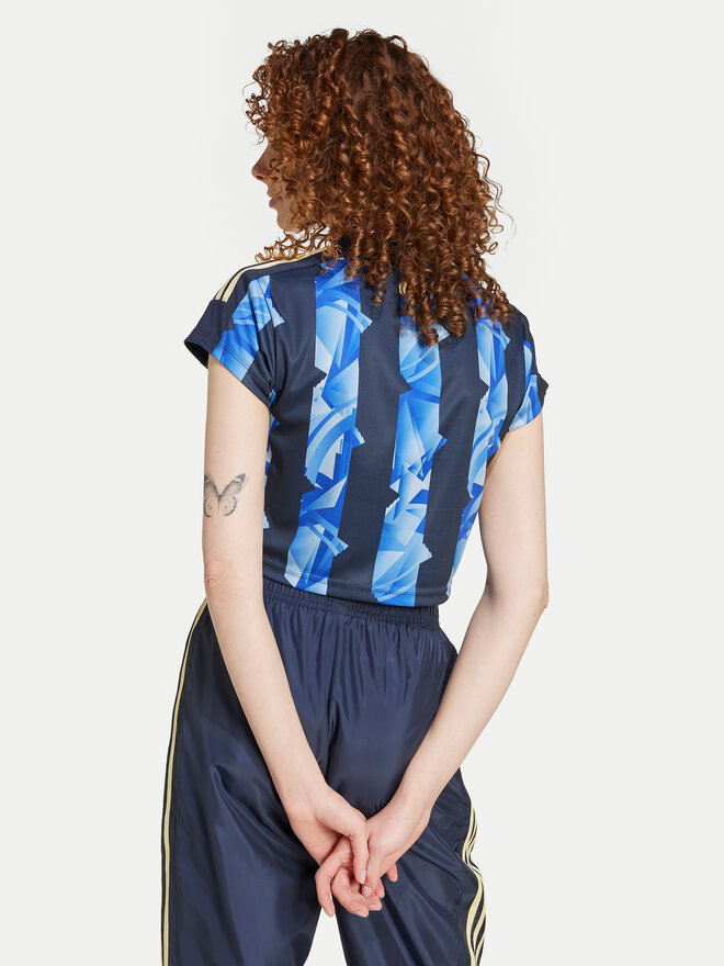 adidas adidas Marškinėliai Tiro Cut 3-Stripes IX3728 Mėlyna Slim Fit