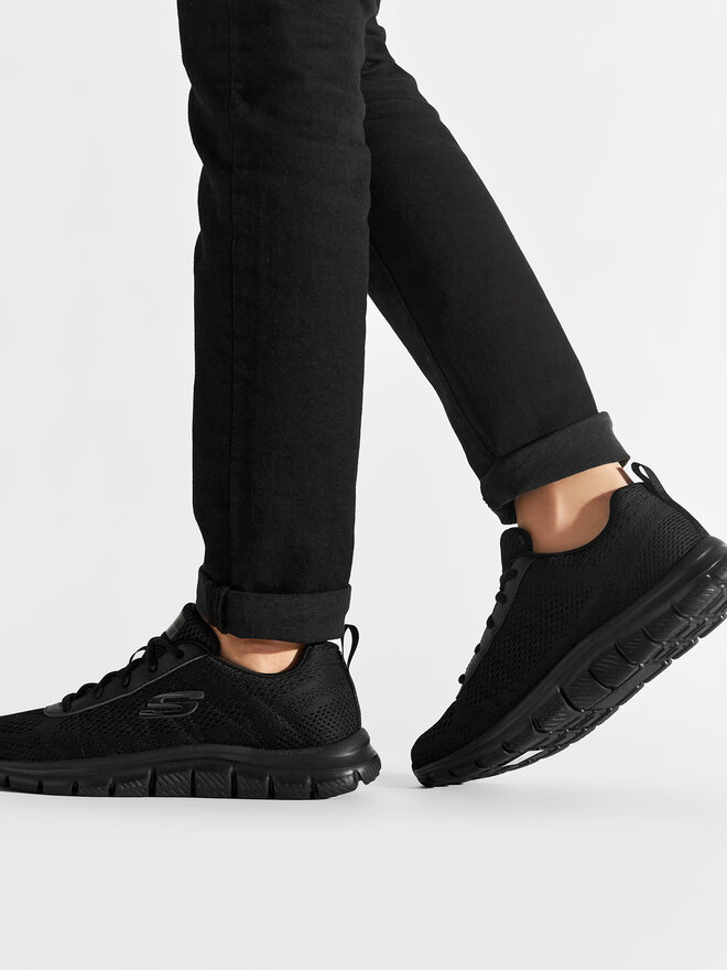 Black shoes sketchers discount