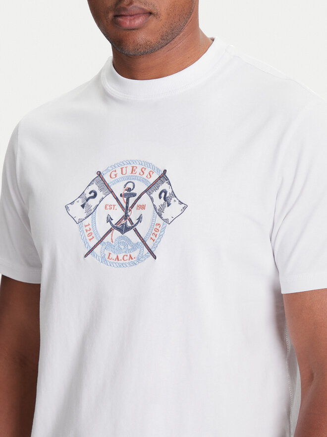 Guess Guess Póló M5YI62 K8FQ4 Fehér Regular Fit