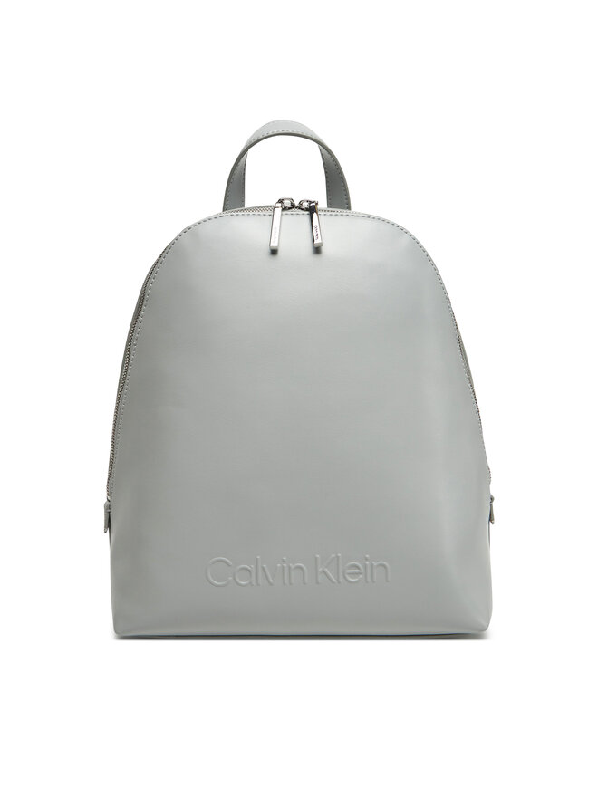 Calvin Klein Batoh Calvin Klein Embossed Calvin Round Backpack K60K613185 Šedá