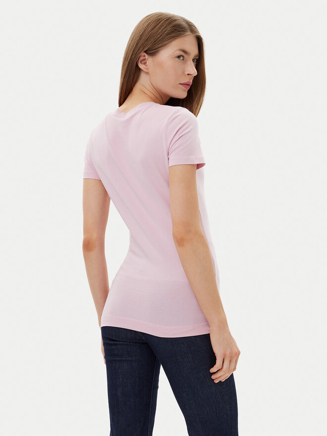 Guess Guess Póló W5GI17 J1314 Rózsaszín Slim Fit
