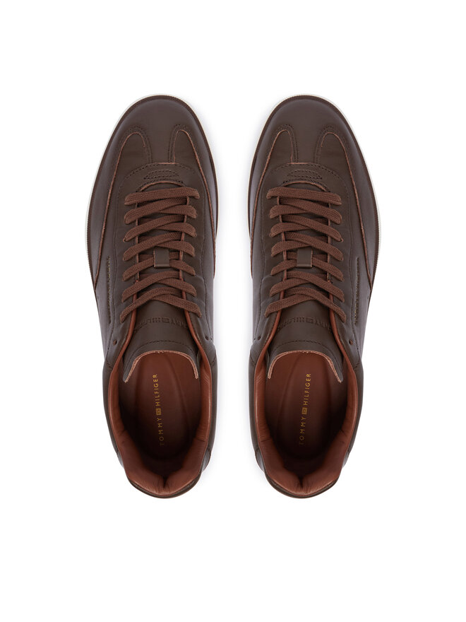 Tommy Hilfiger Sneakers Tommy Hilfiger Th Lo Lux Lth Sneaker FM0FM05996 Braun