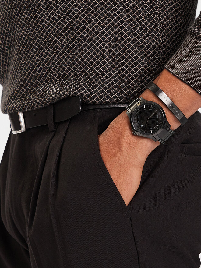 Armani Exchange Ročna ura Armani Exchange Hampton AX7101 Črna