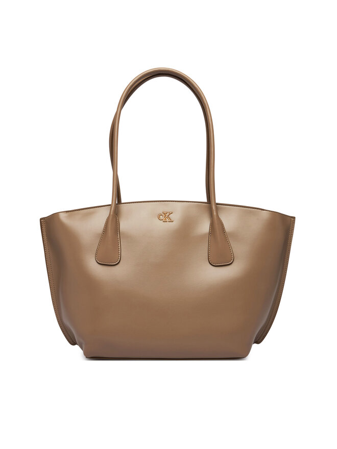 Calvin Klein Handtasche Calvin Klein Ck Medium Dome Tot LV04F3344G Beige