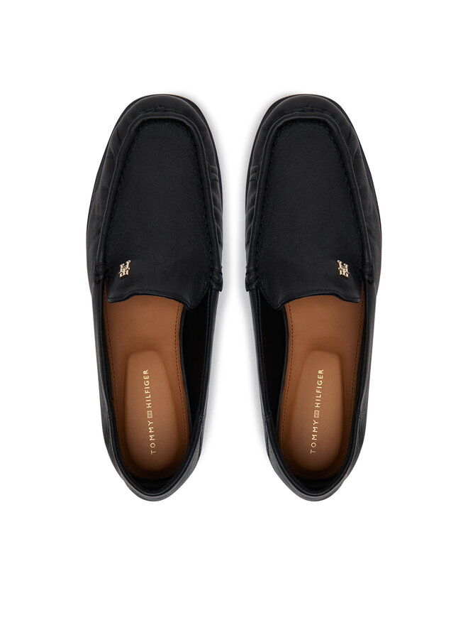 Tommy Hilfiger Mokassins Tommy Hilfiger Soft Leather Squared Toe Loafer FW0FW08412 Schwarz