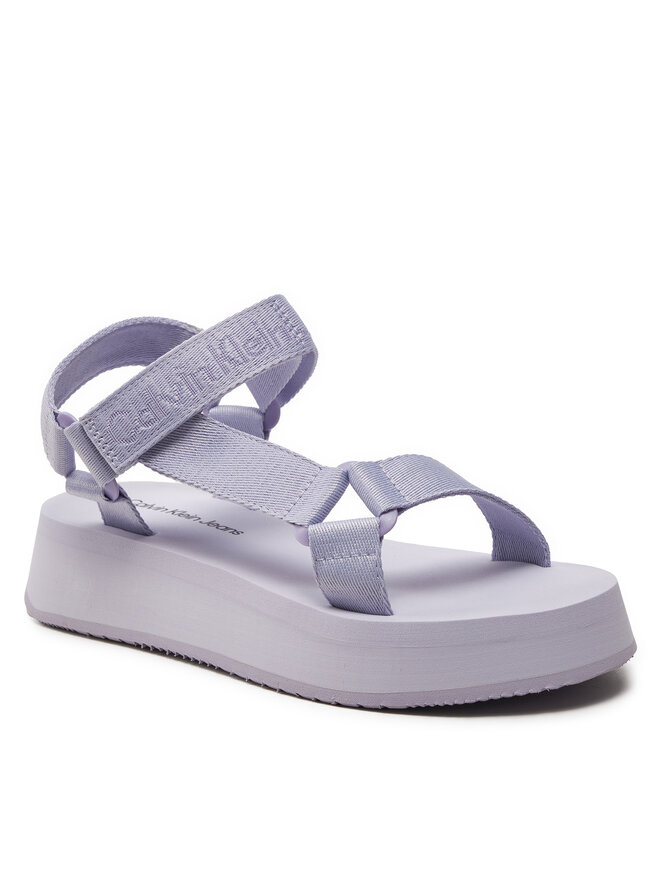Calvin Klein Jeans Sandale Calvin Klein Jeans Sandal Velcro Webbing In Mtl YW0YW01480 Violet