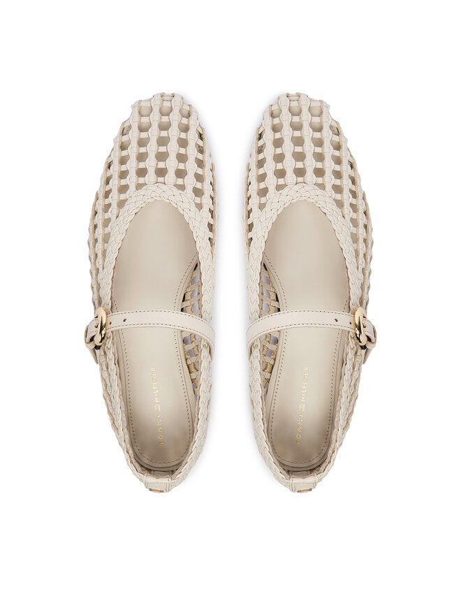 Tommy Hilfiger Ballerinas Tommy Hilfiger Mary Jane Ballerinas FW0FW09244 Creme