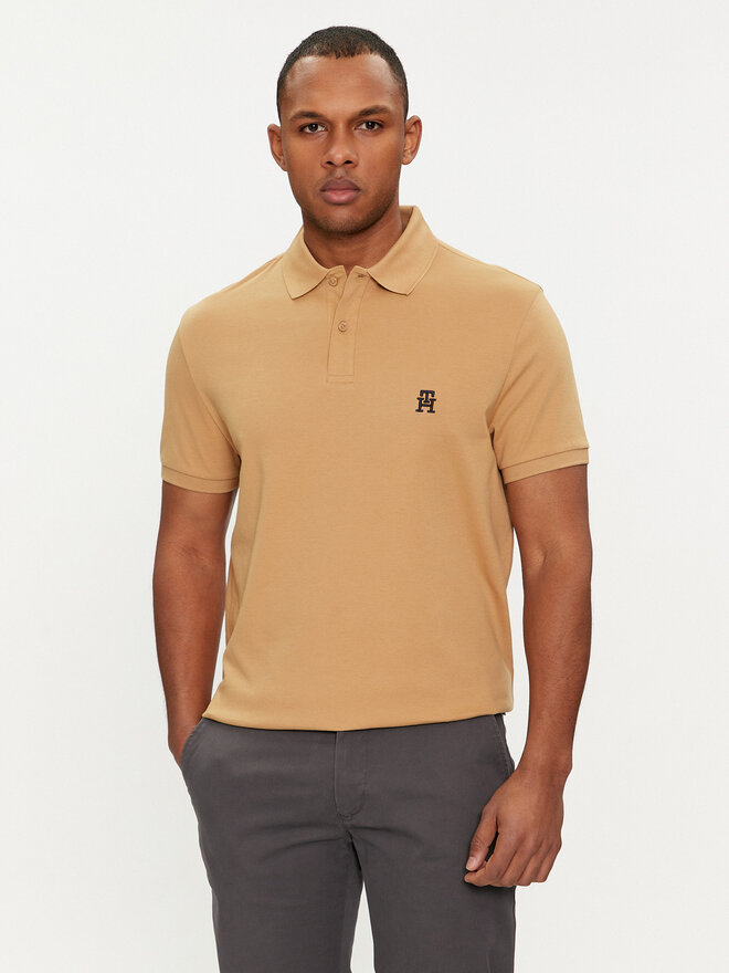 Tommy Hilfiger Tommy Hilfiger Polo marškinėliai Interlock MW0MW34783 Smėlio Regular Fit