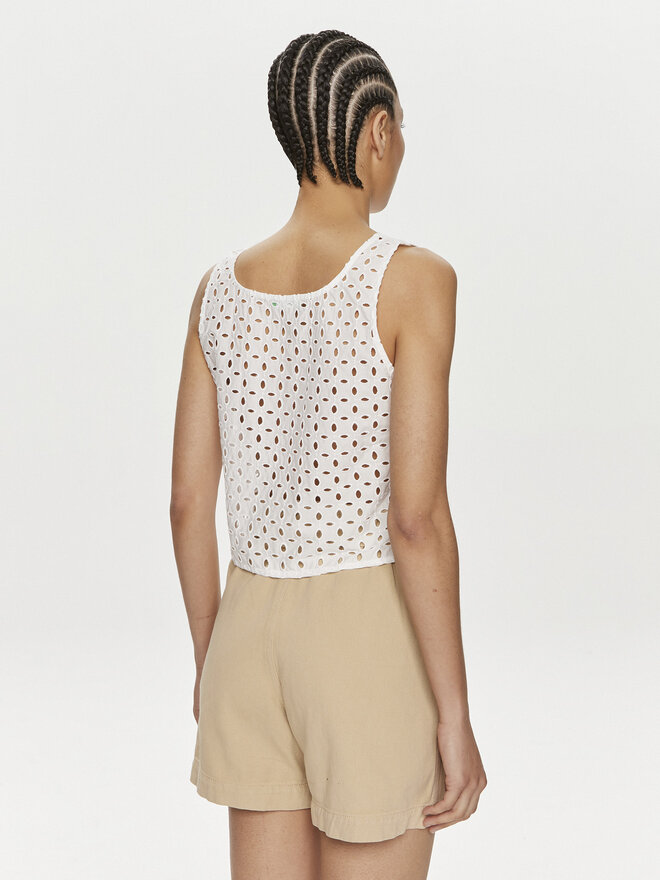 United Colors Of Benetton United Colors Of Benetton Marškinėliai 58BHDH00L Balta Slim Fit