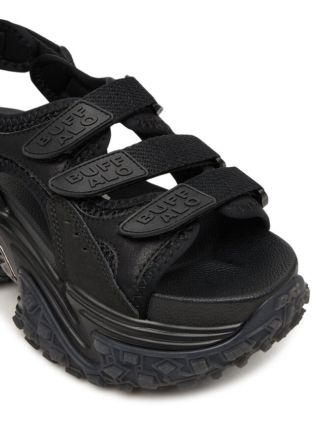 Buffalo Sandalen Buffalo Cerbo Sandal Track 1602366 Schwarz