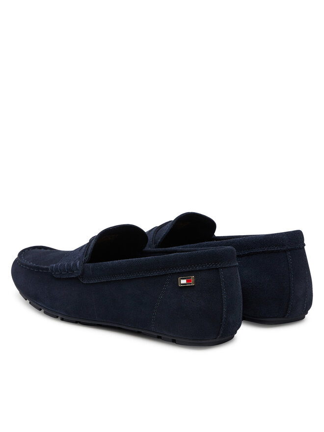 Tommy Hilfiger Μοκασίνια Tommy Hilfiger Flag Soft Suede Driver Loafer FW0FW08558 Σκούρο μπλε