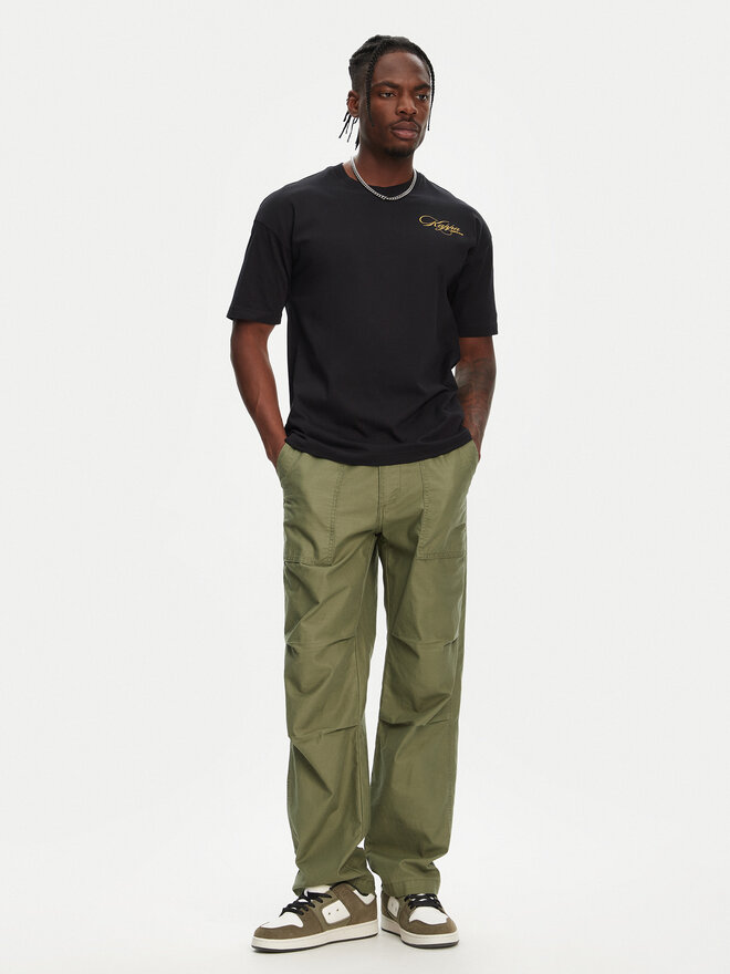 Kappa Kappa Marškinėliai Norda 361Q6XW Juoda Regular Fit