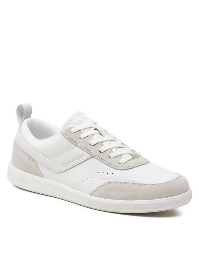 Calvin Klein Сникърси Calvin Klein Low Top Lace Up Lth Mix HM0HM00851 Бял