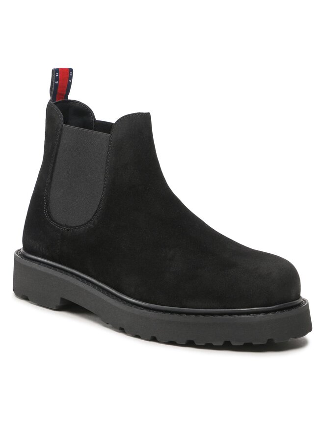Tommy Jeans Боти тип челси Tommy Jeans Tommy Jeans Suede Boot EM0EM01205 Черен