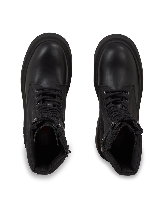 Tommy Jeans Polokozačky Tommy Jeans Tjw Lace Up Padded Boot EN0EN02405 Černá